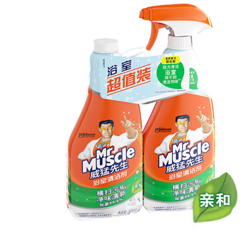 威猛先生气味清新墙面玻璃瓷砖清洗剂去污除菌 浴室清洁剂 500g+500g