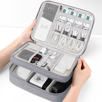 BUBM数据线收纳包电源盒子多功能充电线旅行便携数码配件整理袋双层 BUBM数据线收纳包电源盒子多功能充电线旅行便携数码配件整理袋双层