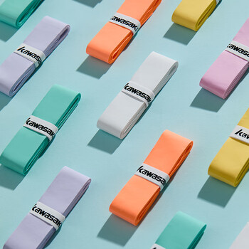 川崎（KAWASAKI）羽毛球手胶拍柄减震防滑光面吸汗带超软002 白色（11条装）