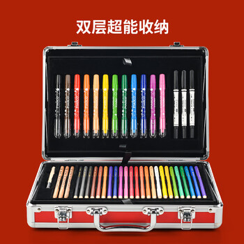 马可（MARCO）故宫御猫儿童绘画套装素描工具彩笔丙烯马克笔画笔套装绘画文具礼盒108件男女孩生日礼物写生出游