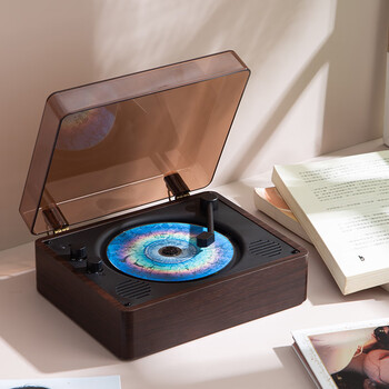 YEARS STAY时光岁月一体式CD机发烧友专辑播放器复古CD唱片机桌面音响蓝牙音箱cd机生日礼物墨绿色SG1988