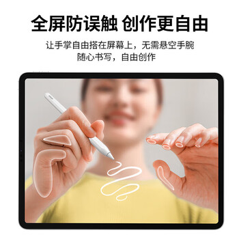 绿联 UGREEN iPad专用磁吸充电电容笔触控笔 蓝牙实时电量显示倾斜可加粗全局防误触 部分型号适用 15060