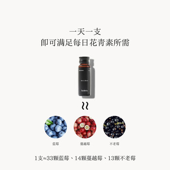 SOILETA莓果融合浆蓝莓蔓越莓不老莓混合原浆30ml*10瓶/盒
