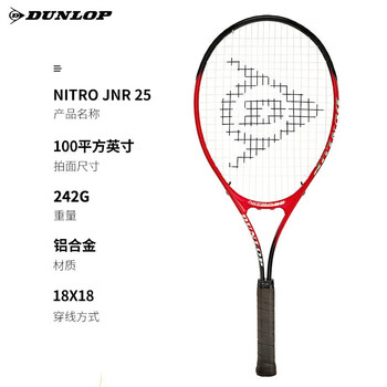 邓禄普（DUNLOP）网球拍25英寸儿童青少年入门款首选练习训练网拍 10312851