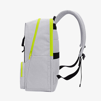 超牌羽毛球运动健身游泳双肩背包男女训练高中大学生书包浅灰色CP-384