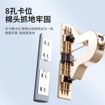 五月花海绵拖把28cm免手洗胶棉吸水拖布拖地墩布家用一拖净共2个胶棉头