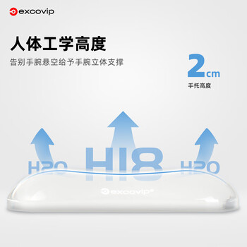 宜适酷(EXCO)透明腕托鼠标垫护腕手腕垫手托鼠标手掌拖护鼠标键盘托手枕人体工学腱鞘硅胶支撑防搁手0448 宜适酷(EXCO)透明腕托鼠标垫护腕手腕垫手托鼠标手掌拖护鼠标键盘托手枕人体工学腱鞘硅胶支撑防搁手0448