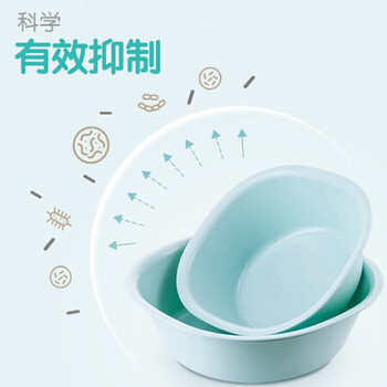 茶花 塑料盆方盆25.5cm 抗菌洗脸盆S号洗屁屁盆脸盘 A03004