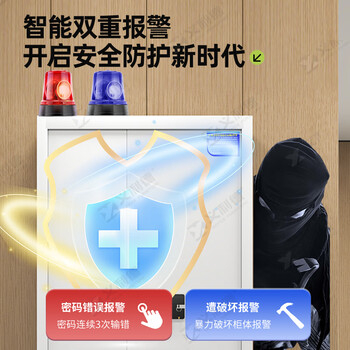义利德保密柜电子密码柜文件柜办公室档案柜资料柜通门带抽加厚款