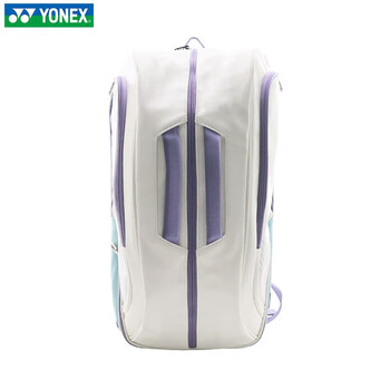 尤尼克斯（YONEX）羽毛球包方包双肩大容量背包 BA02312EX 白/珍珠蓝