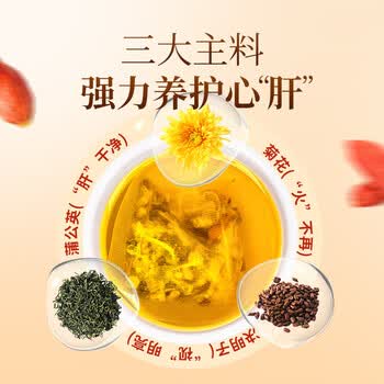 同仁堂菊花枸杞决明子茶養盰護肝茶甘草牛蒡根桑叶清火养生茶 4g*40包
