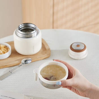 SENSO随行焖烧杯 双层抽真空 长效保温饭盒 白色 800ml 京东自营