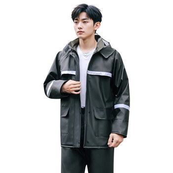 台铃骑行摩托车电动车雨衣骑手专用雨衣全身防暴雨套装分体骑行服黑2X