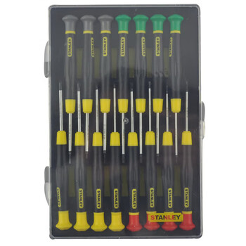 史丹利（STANLEY）15件套微型螺丝批组套A  66-381-23