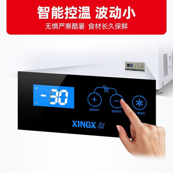 星星商用冷柜卧式大容量超低温零下-40度细胞级冷冻冷藏海鲜肉类冷冻柜 518ND丨低温-30℃丨一级能效