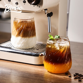 Bincoo咖啡杯高档精致复古美式Dirty玻璃杯下午茶意式浓缩拿铁杯