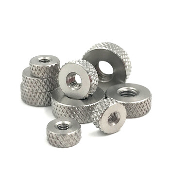 304不锈钢手拧圆螺母手拧螺母滚花手拧圆螺母m3m4m5m6 14*m6*5(20粒