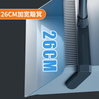 佳帮手双梳齿扫把簸箕套装家用扫地扫帚两件套旋转笤帚折叠梳齿畚箕