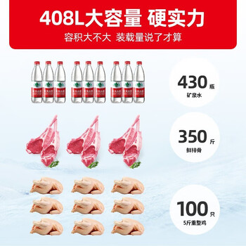 星星商用冷柜卧式大容量超低温零下-40度细胞级冷冻冷藏海鲜肉类冷冻柜 518ND丨低温-30℃丨一级能效