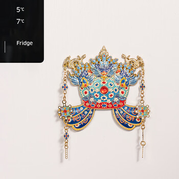 天色六龙三凤冠冰箱贴 国家博物馆文创教师节北京旅游故宫伴手礼物纪念品中国风新年生日TS-5998卡纸