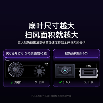 绿巨能（llano）笔记本压风式散热器V12游戏底座电脑桌支架适用联想戴尔外星人拯救者R9000P极光Pro华硕ROG水冷
