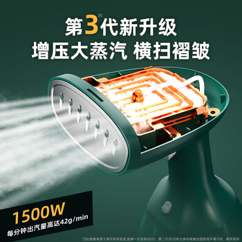 奥克斯（AUX）手持挂烫机家用熨烫机蒸汽烫斗便携小型电熨斗宿舍烫衣服神器