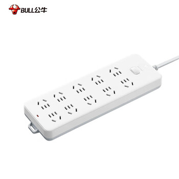 公牛(BULL)插排10插位总控开关全长10米插线板插排GN-218 公牛(BULL)插排10插位总控开关全长10米插线板插排GN-218