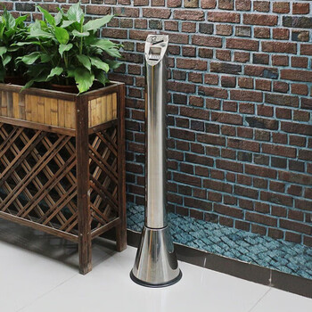 KUK不锈钢烟灰柱烟头灭烟垃圾桶酒店大堂立式户室外公共吸烟区烟蒂柱