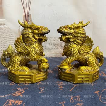 中国緣起物  麒麟置物  铜製民国唐物 送子麒麟品牌及商品- 京东