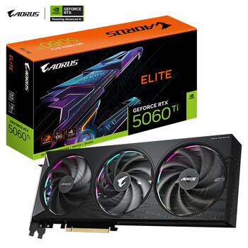 技嘉（GIGABYTE）5060Ti 16G显卡 小雕 GeForce RTX 5060 Ti AORUS Elite OC 16G DLSS4 电竞设计AI【注册四年保】 
