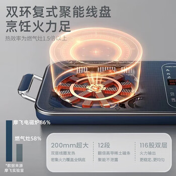摩飞电器电磁炉家用大功率2100W匀火加热爆炒十档火力MR8900 大火力多档可调 摩飞电器电磁炉家用大功率2100W匀火加热爆炒十档火力MR8900 大火力多档可调