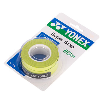 尤尼克斯（YONEX）羽毛球手胶运动吸汗带握把胶AC-102C-309柠檬绿三条装