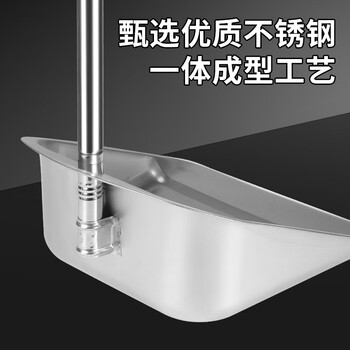 奥伊达扫把簸箕套装 不锈钢垃圾铲 扫地扫帚 加大特厚畚斗两件套