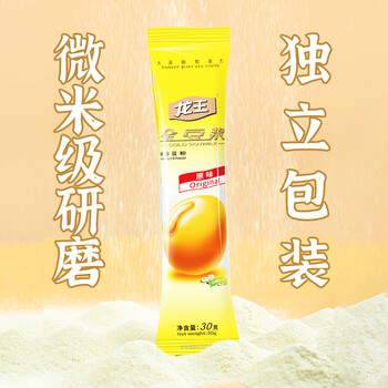 龙王豆浆粉纯原味0无蔗糖添加30g*7条早餐冲饮高蛋白独立包装