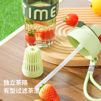 贝瑟斯吸管杯 tritan水杯 水杯运动双饮泡茶杯塑料杯粉色750ml杯子