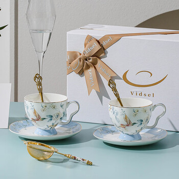 vidsel咖啡杯套装高档搬家乔迁新婚礼物结婚伴手礼陶瓷杯子礼盒生日礼品