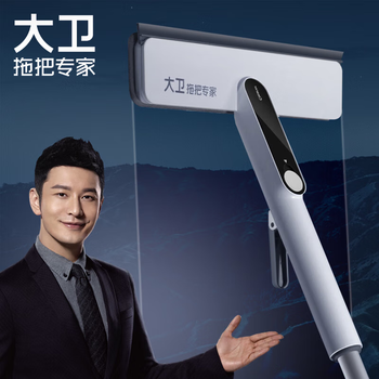 大卫S10 擦玻璃神器搽洗窗户清洁刮水器板双面 S10加长杆喷水擦窗器