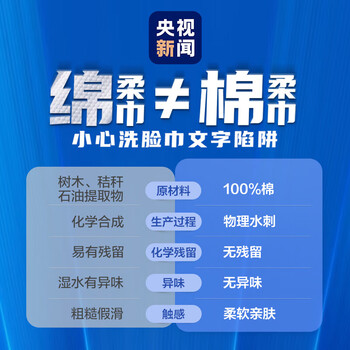 全棉时代（PurCotton）婴儿棉柔不伤肌肤纯棉干湿两用巾新生儿专用 12*20CM 100抽*6包