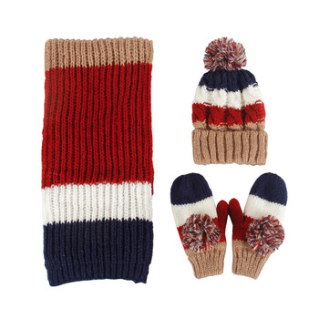 秋冬2018学生帽子围巾手套三件套女韩版冬季帽围脖一体套装礼盒装