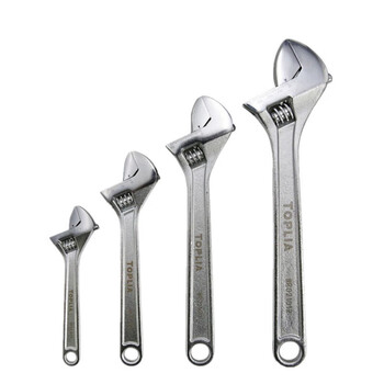 拓利亚WR021012铬钒钢活动扳手开口活络扳手激光刻度公制12寸