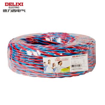 德力西（DELIXI）电线电缆 RVS 二芯1平方电源线充电线灯头双绞线 花线消防线