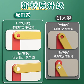 名遇平行四边形活动框架三角形演示器磁性多边形拼接条多边形面积教具 学生小拼接条/磁吸/8种40支