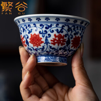 景德镇青花手绘盖碗品牌及商品- 京东