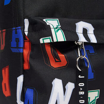 Jordan男女乔丹 聚酯纤维 书包背包 字母印花 双肩包DV5304-016黑 均码