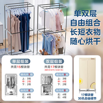 美的（Midea）【柔烘速干】干衣机烘衣机家用婴儿衣物风干机360循环热风消毒大容量除菌除螨烘衣机HBGJ12AA