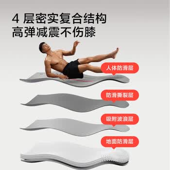 京东京造 健腹轮垫 动作指引体位线指引腹肌训练健身垫防滑加厚垫160*70cm