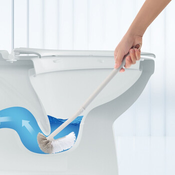 茶花 倍洁马桶刷子翘头清洁硬毛刷浴室长柄把神器卫生间厕所刷子