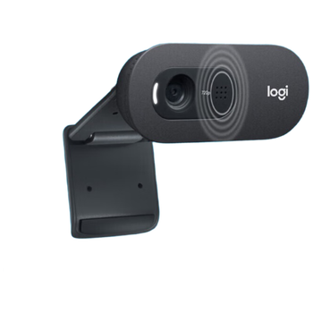 罗技（Logitech）C270i高清摄像头 USB电脑笔记本台式机视频会议 电视视频网课摄像头入门款黑灰色