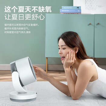 艾美特（AIRMATE）空气循环扇桌面台式小风扇家用电风扇遥控摇头电扇 CA15-R27
