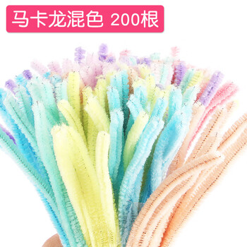 佳茉扭扭棒花束手工diy材料包 7MM加密 马卡龙色200根 创意礼物 幼儿园手工制作 diy